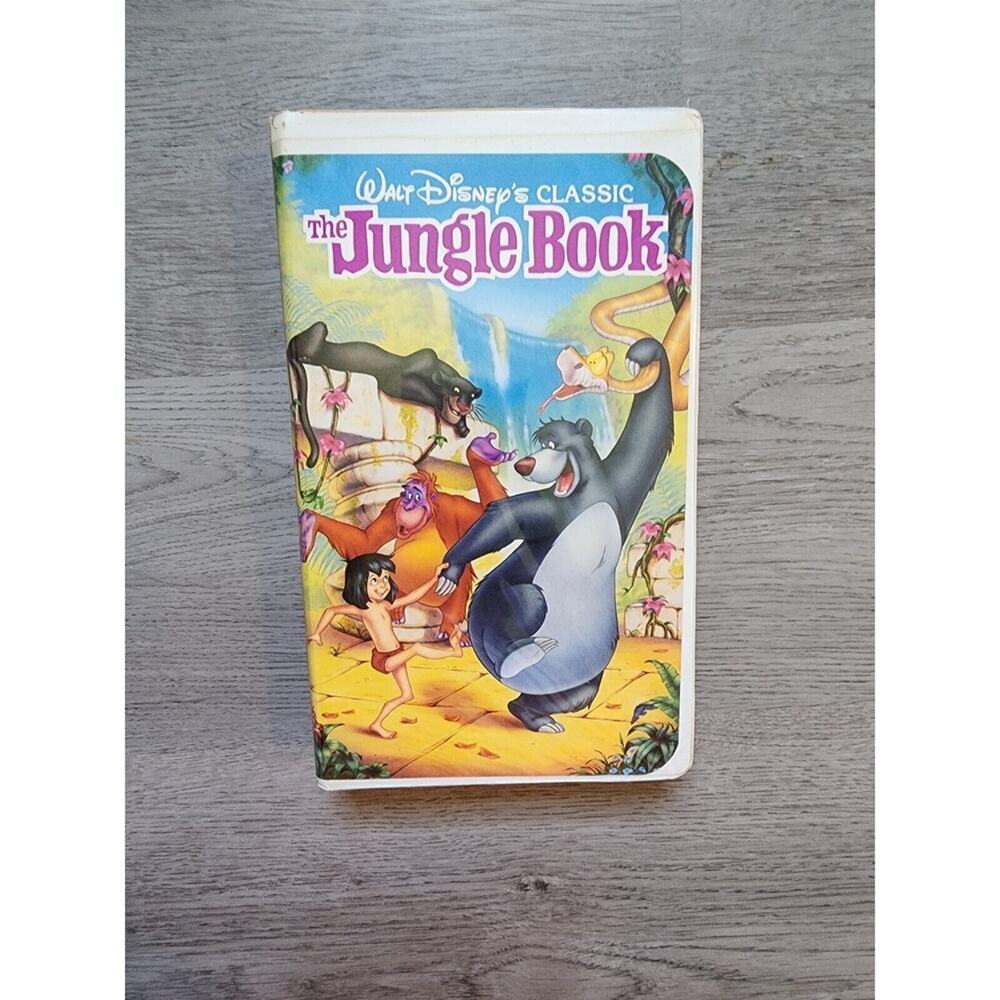 Vintage The Jungle Book Walt Disney Black Diamond Classic VHS Spring Lead 1991